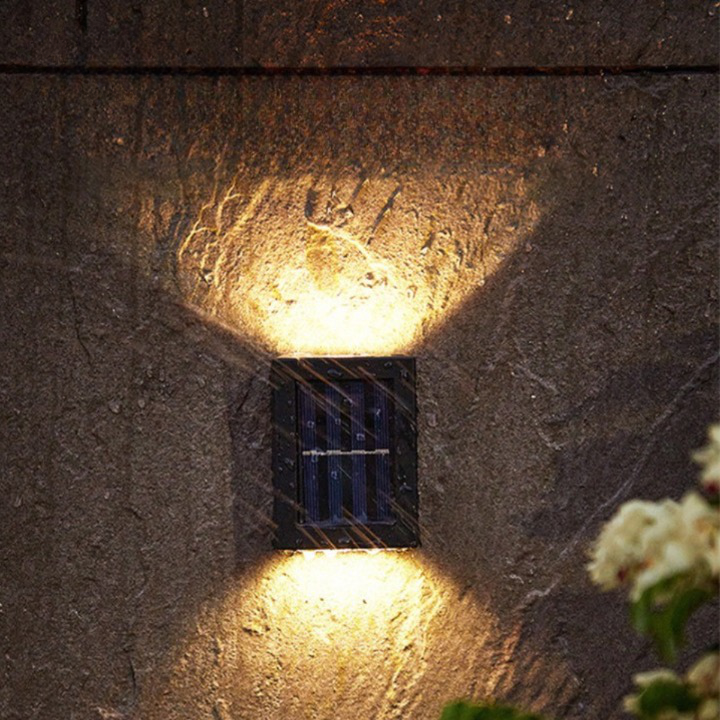 SolarGlow™ LED Solar Wandlampen – Kabellos, Wetterfest & Stimmungsvolles Licht für Außenbereiche