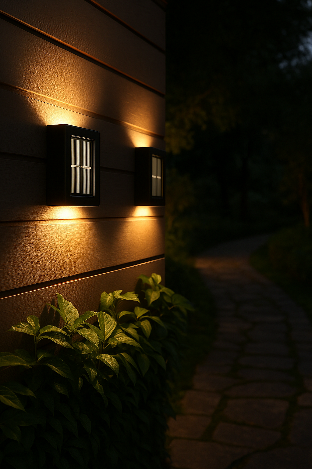 SolarGlow™ LED Solar Wandlampen – Kabellos, Wetterfest & Stimmungsvolles Licht für Außenbereiche